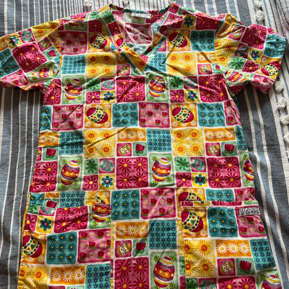 Easter scrub top